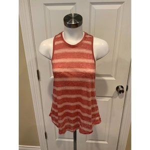 Joie Red & Pink Striped "Rayson" Linen Tank Top Size XS NWT
